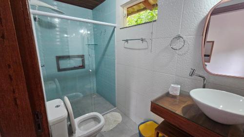 Koupelna v ubytování Vila Axé Casa Amarela Guaratiba