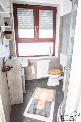 Posezení v ubytování Ferienwohnung BIG bei Tripsdrill