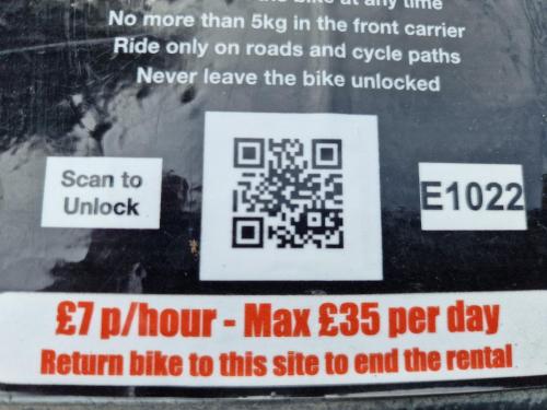 a sign that says no more than sixkb in the front centerride only on at Seaside Holiday Home Inside a Resort in Selsey