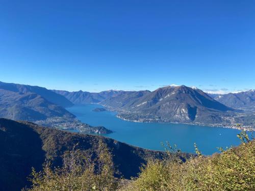 a view of crater lake from the top at PRIMA DEL CIELO - appartamento LAGO in Esino Lario