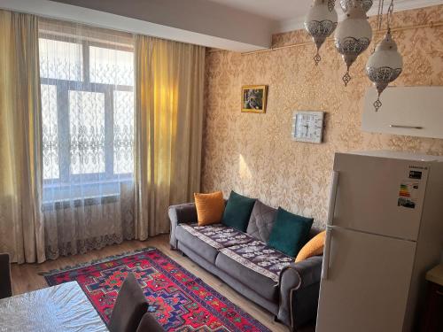 Χώρος καθιστικού στο Halal Comfortable apartament