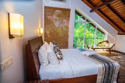 Ένα ή περισσότερα κρεβάτια σε δωμάτιο στο Tea house villa