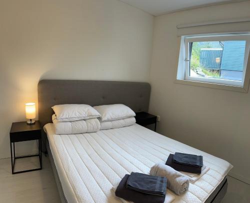 Ένα ή περισσότερα κρεβάτια σε δωμάτιο στο Jolster sauna apartments