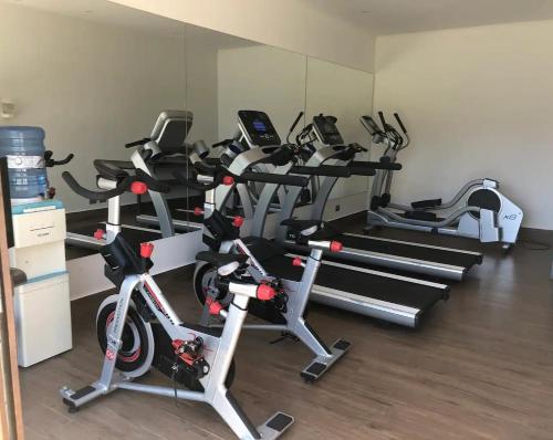 Fitnesscentret og/eller fitnessfaciliteterne på Departamento Parque Pinares Pucón Playa Privada