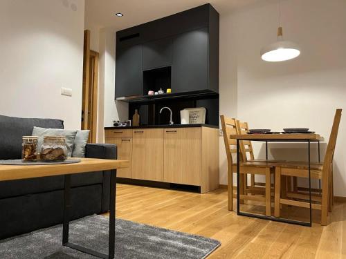 Η κουζίνα ή μικρή κουζίνα στο Apartman 404 Zlatni javor