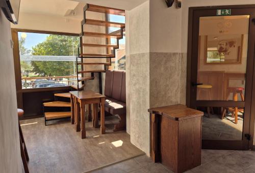 Χώρος καθιστικού στο Bled Lesce station rooms and beds