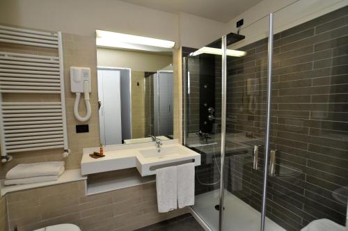 Koupelna v ubytování Hotel Garibaldi