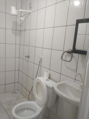 Koupelna v ubytování Apto 2 Quartos e Garagem