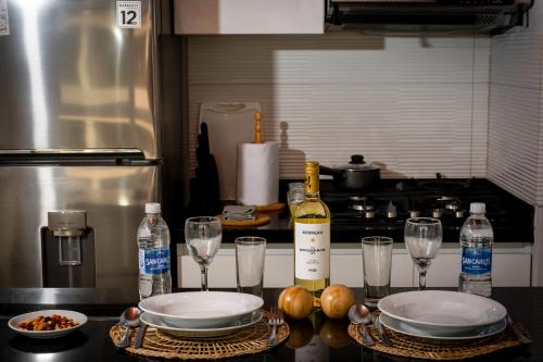 Η κουζίνα ή μικρή κουζίνα στο Private Residences by Vibrant