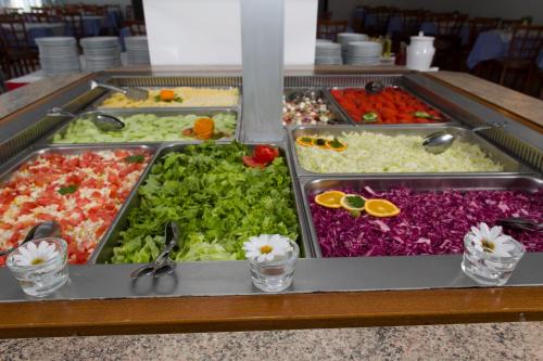 a buffet filled with lots of different types of vegetables at Hotel Faraon in Trpanj