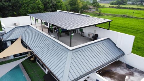 an overhead view of a house with a roof at A's Hideaway Pampanga in Guagua