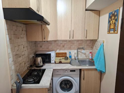 Virtuvė arba virtuvėlė apgyvendinimo įstaigoje Hasmik Apartment