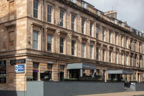 a large building on a street in front at Best Western Glasgow Hotel in Glasgow