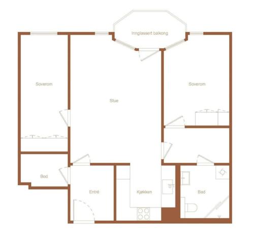 a floor plan of a house at Sentral & Cozy apartment in Oslo