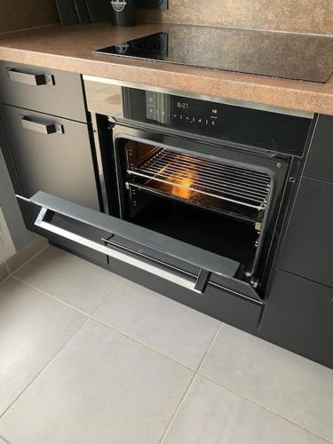 Η κουζίνα ή μικρή κουζίνα στο Logement Standing avec parking privé - proche CERN, Genève, ONU