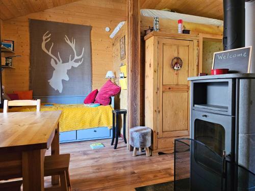 Kuchyň nebo kuchyňský kout v ubytování Tiny house La Grange Inden