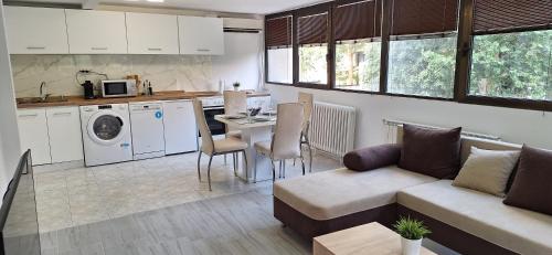 Kuchyň nebo kuchyňský kout v ubytování Tree house apartment