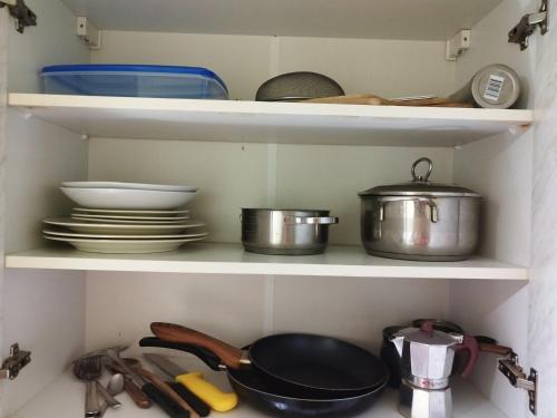 Dapur atau dapur kecil di Heli budget condo
