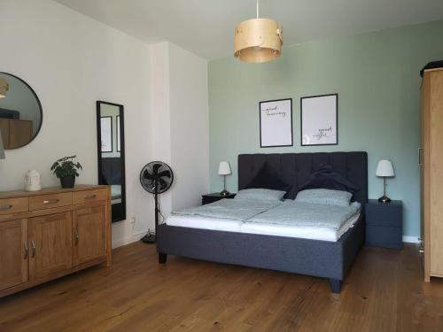 Postel nebo postele na pokoji v ubytování Bergliebe