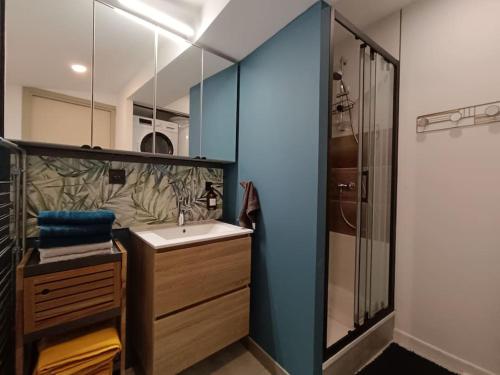 Ένα μπάνιο στο Appartement Cosy Central - Parking Inclus