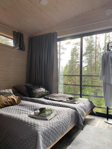 เตียงในห้องที่ Villa Falco