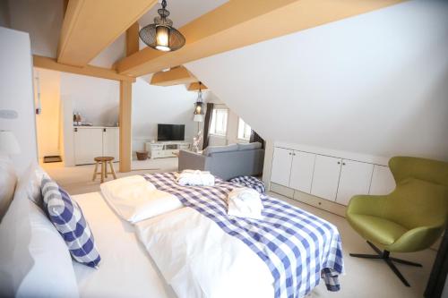 Postel nebo postele na pokoji v ubytování Hotel Bouda Helena