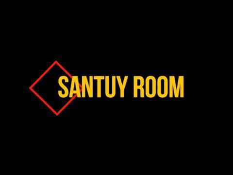 a sign that says santify room with a red arrow at Apartemen trans cibubur BY SANTUY ROOM in Kalimanggis
