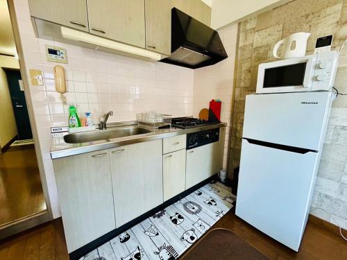 Kuchyň nebo kuchyňský kout v ubytování Maison Myoken