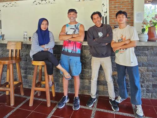 a group of people posing for a picture at Cersen Resort Lombok in Kuta Lombok