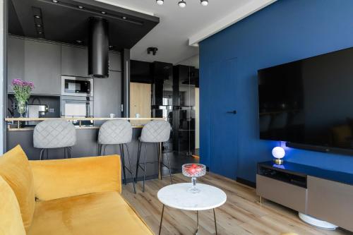 Η κουζίνα ή μικρή κουζίνα στο Symphony Modern Tower Apartamenty