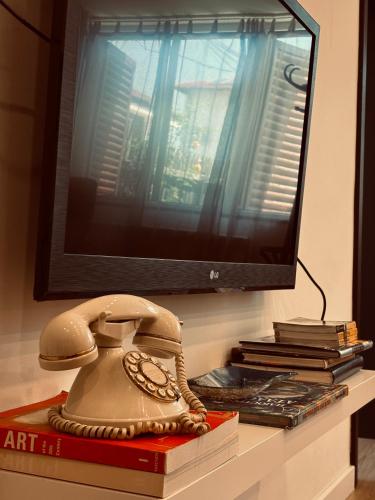 TV a/nebo společenská místnost v ubytování The Clock house
