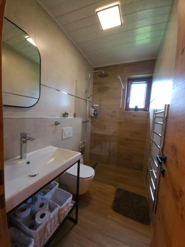 Koupelna v ubytování Apartmán D3 Hrabušice