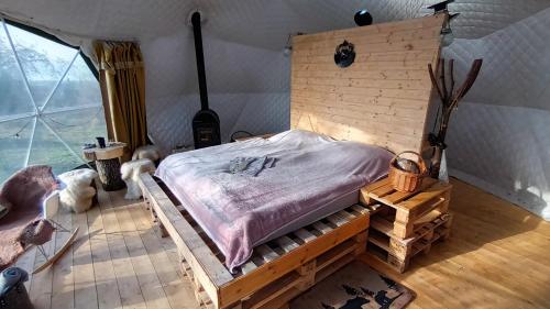 Кровать или кровати в номере GLAMPING SLOVENSKO