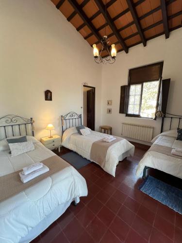 Giường trong phòng chung tại Las Camelias Casa de Campo en San Lorenzo, Salta