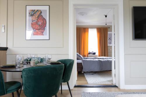 Posezení v ubytování Modern & Central 8 Säng Lägenhet