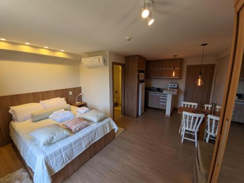 Dapur atau dapur kecil di Flat Residencial Vista Azul