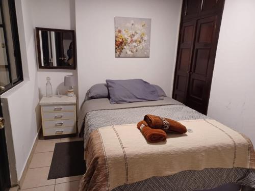 Ένα ή περισσότερα κρεβάτια σε δωμάτιο στο Hostel Mochiliers Bed and Breakfast