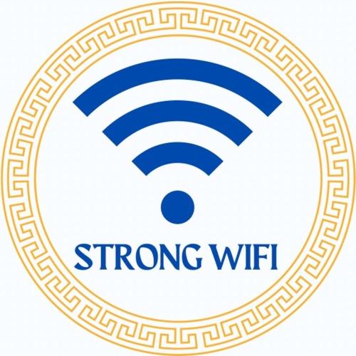 a logo for a strong wifi company at The New ATLAS HOTEL in Blackpool