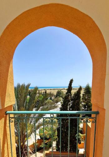 a view from the balcony of a resort at Alhambra Thalasso in Hammamet