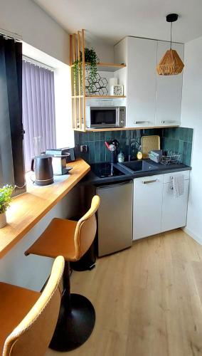 Η κουζίνα ή μικρή κουζίνα στο Vannes: charmant studio sur le port