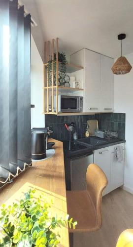 Η κουζίνα ή μικρή κουζίνα στο Vannes: charmant studio sur le port