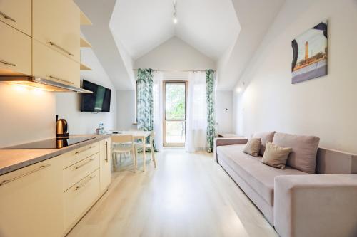 Kuchyň nebo kuchyňský kout v ubytování Apartamenty Zdrojowa