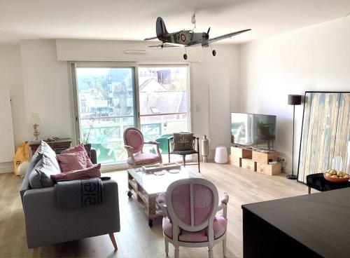 Et opholdsområde på Appartement Moderne Hyper Centre, Marché Plein Sud