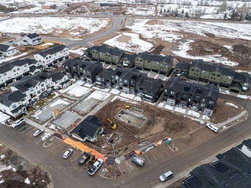an aerial view of a building under construction at Snowbasin Summit Townhome in Morgan