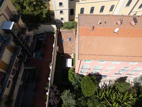 an overhead view of a city street with buildings at BolognaRoomscom - Isaia Garden Private Garden Spa Bath in Bologna