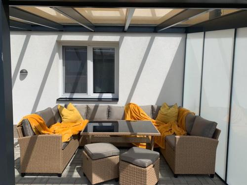 Posezení v ubytování Nový Apartmán v areálu Wellness hotelu Frymburk
