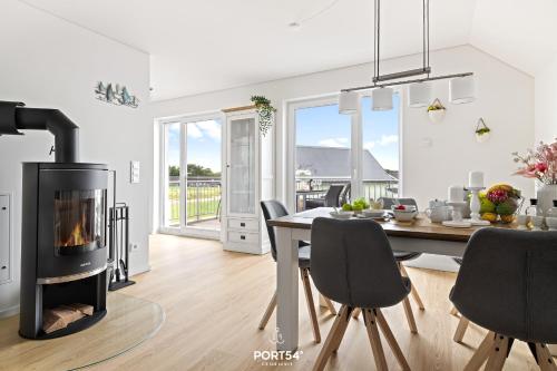 Dapur atau dapur kecil di Ferienwohnung Ocean Time Olpenitz