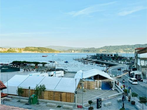 a view of a harbor with a body of water at CASA GLORIA - LA MAR SALADA in Combarro