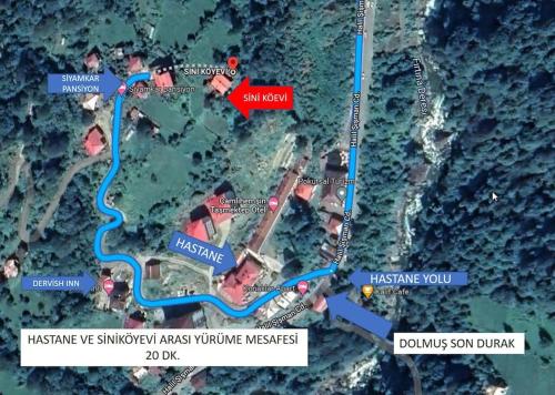 a map of the resort with the approximate location at Shevi-Han in Rize