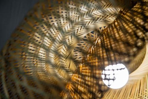 a close up of a chandelier at Apartamenty Balijskie in Gliwice